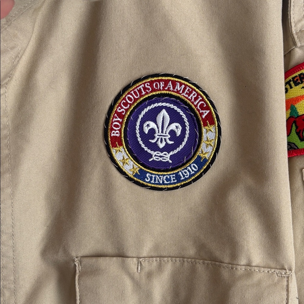 BSA | Tan Boy Scouts of America Shirt with Patches Sz XL - Picture 8 of 17